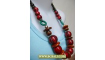 Coloring Wooden Beaded Necklace Handmade